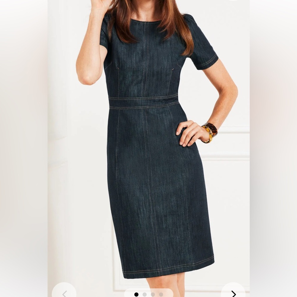 NWT Talbots Refined Denim A-line dress 18w